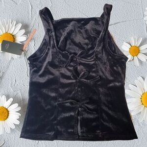 Iris Los Angeles Black Tank Top Cami Size S NWT